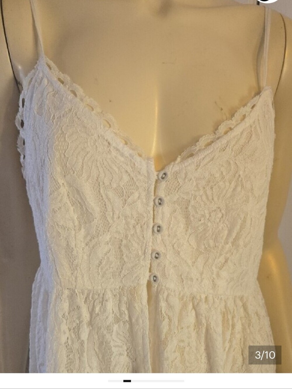 Letnewble Lace Maxi Slip Dress in Ivory - Picture 11 of 11